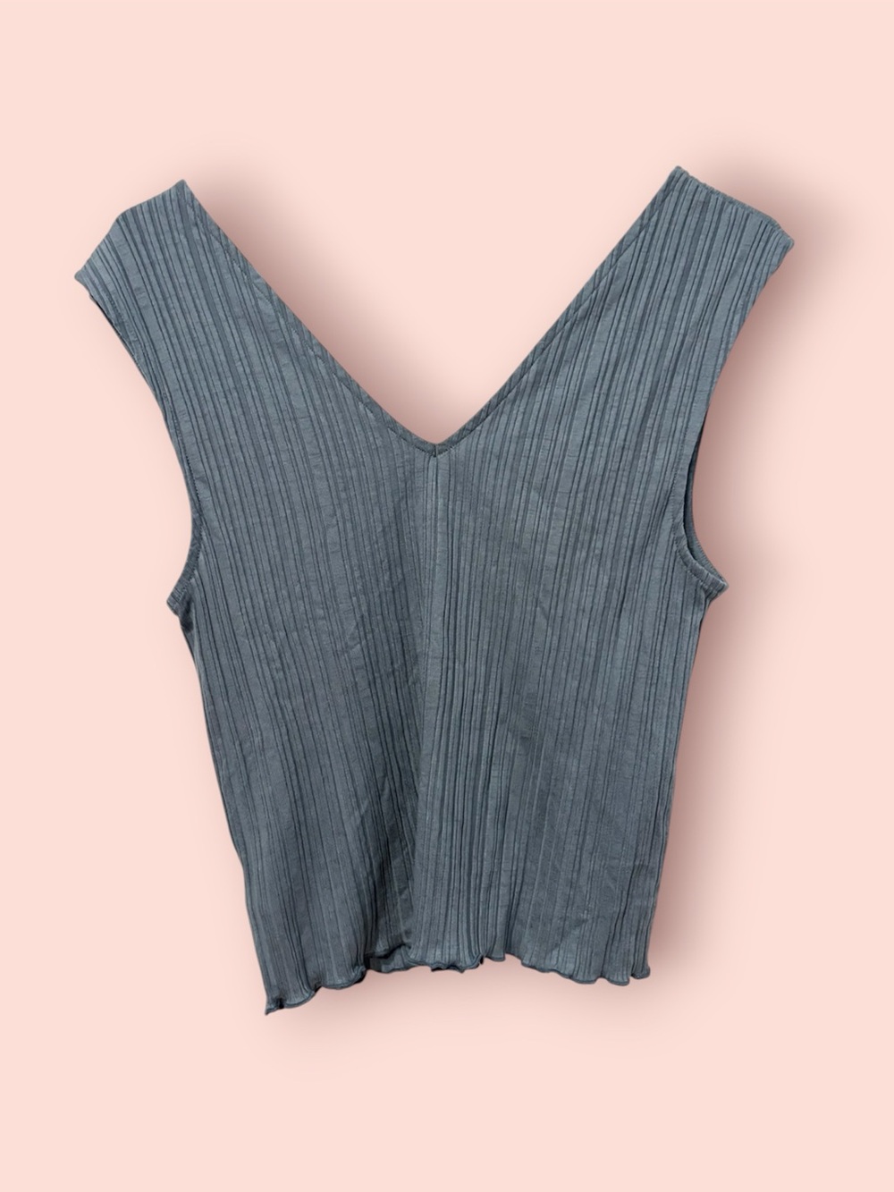 EVERLANE V Neck Pointelle Tank NEW